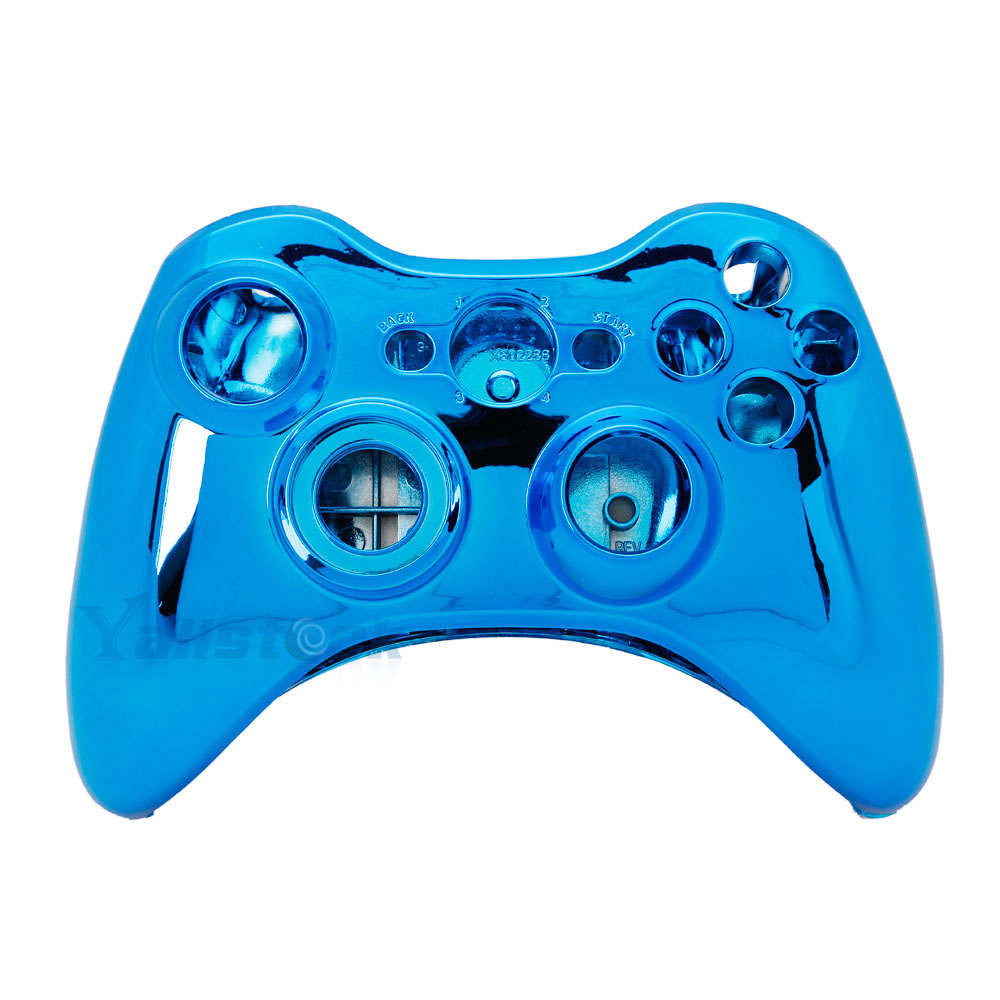 Plating Blue Wireless Controller Case Shell Cover + Buttons for Xbox